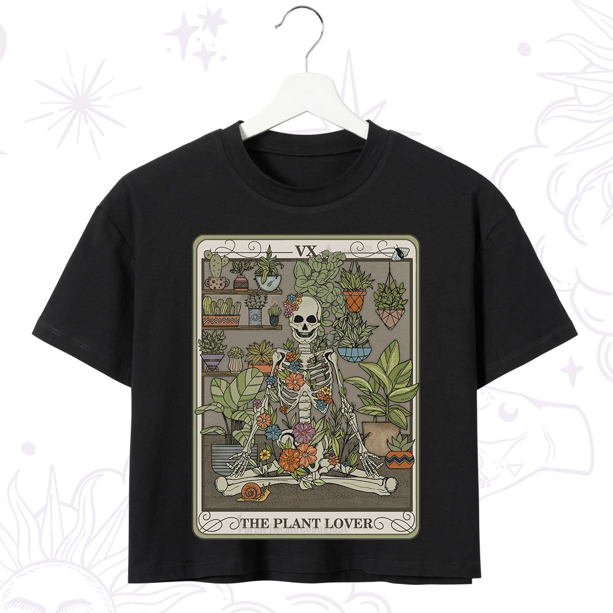 Purplehecate The Plant Lover Tarot Crop T-Shirt