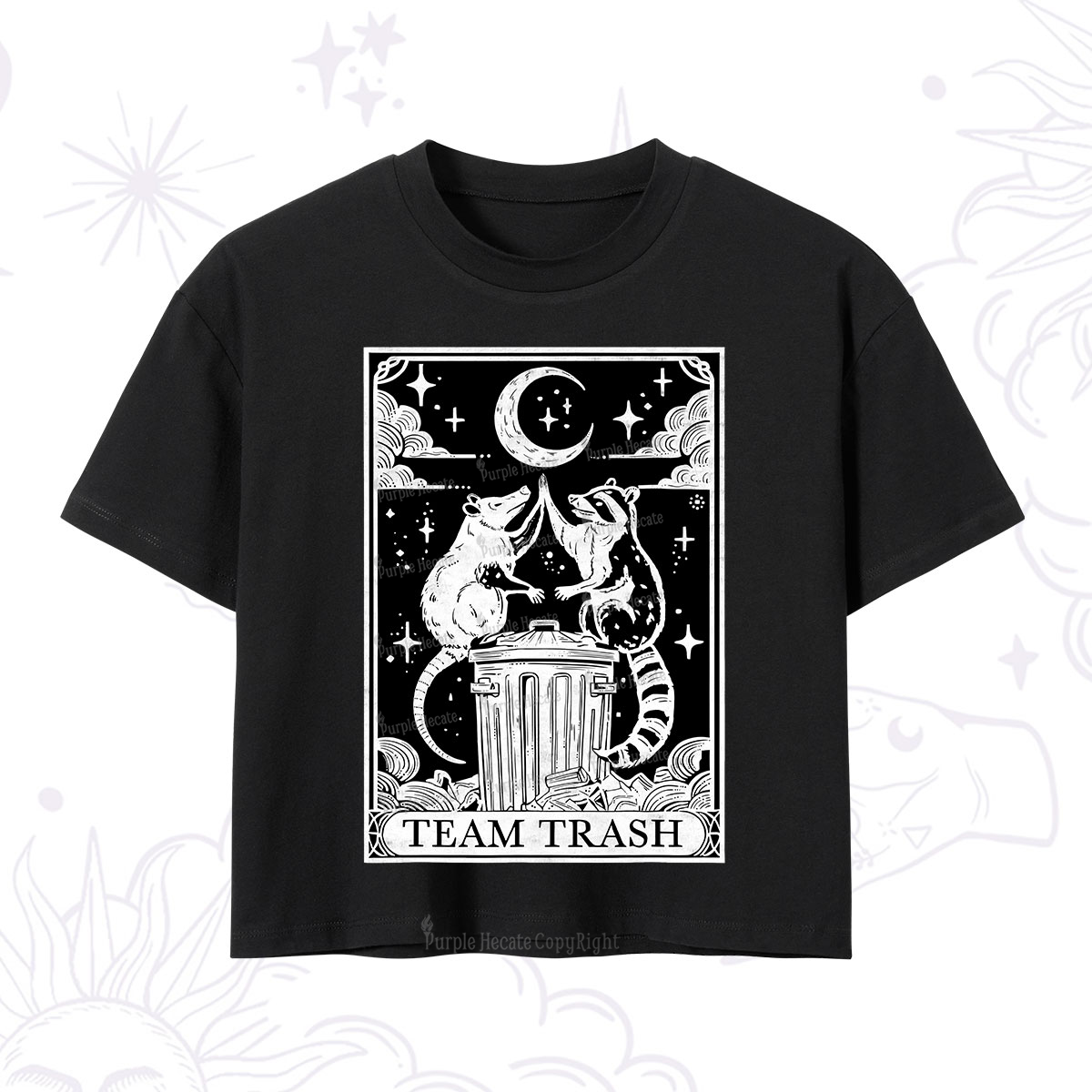 Purplehecate The Team Trash Tarot Crop T-Shirt