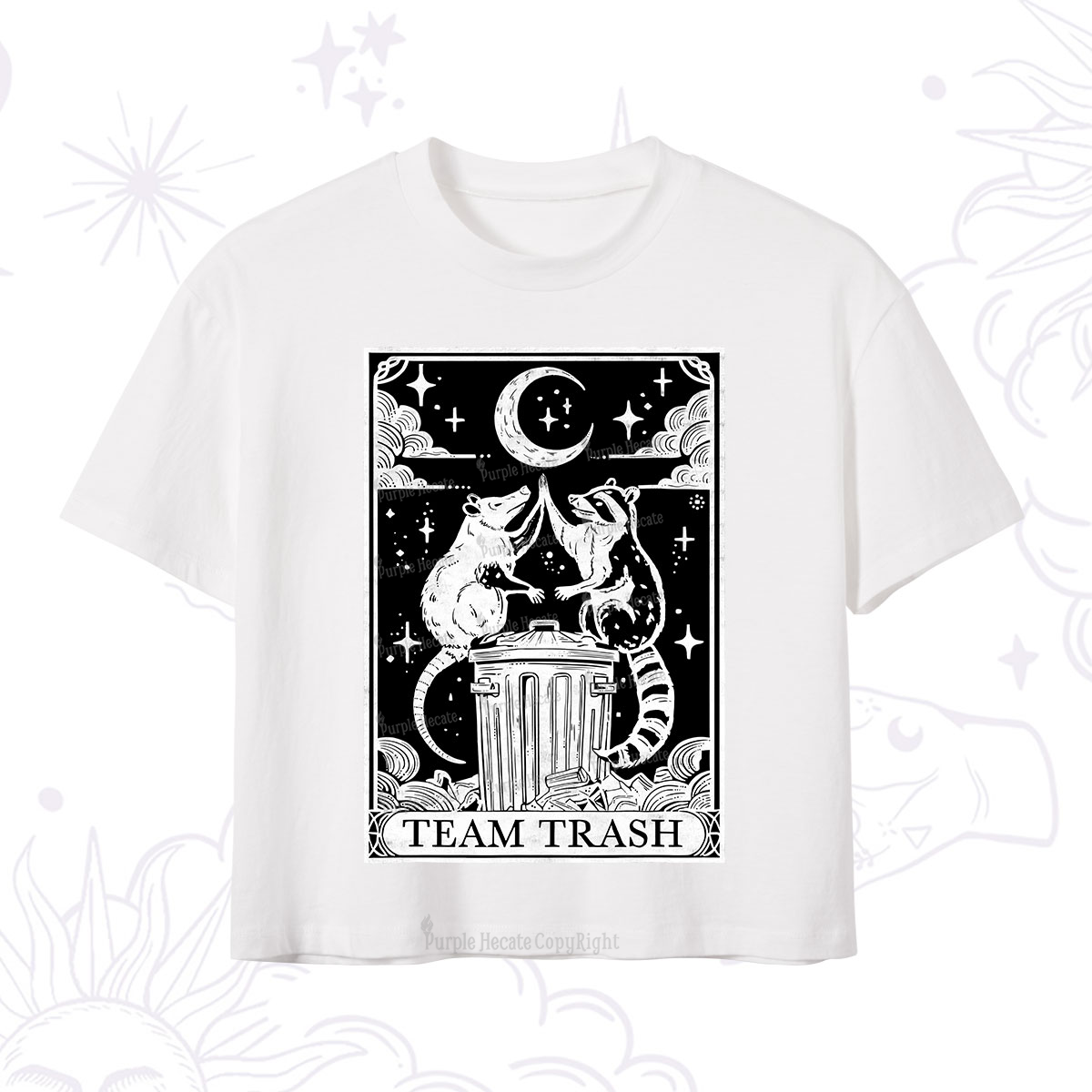 Purplehecate The Team Trash Tarot Crop T-Shirt