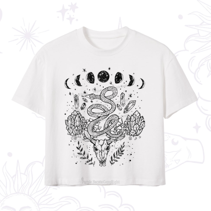 Purplehecate Crystals Witchy Crop T-Shirt