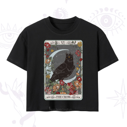 Purplehecate The Crow Tarot Card Crop T-Shirt