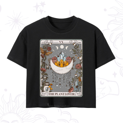 Purplehecate The Moon Tarot Crop T-Shirt