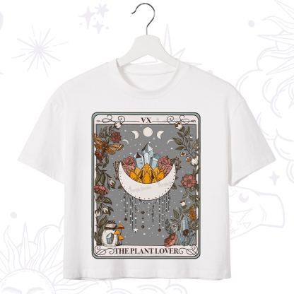 Purplehecate The Moon Tarot Crop T-Shirt