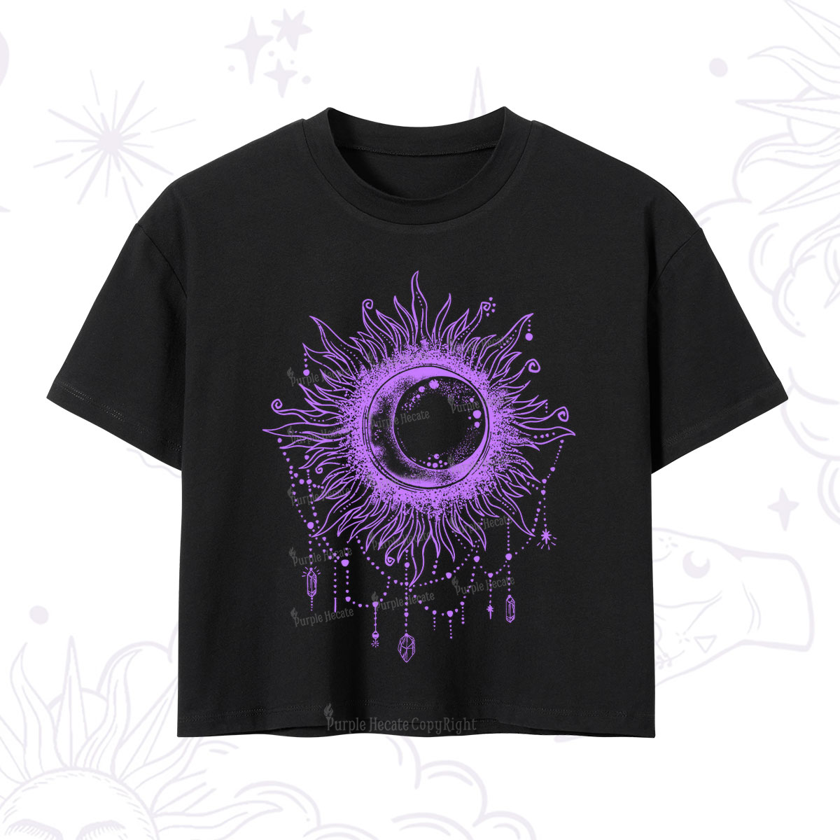 Purplehecate Starry Eye Crop T-Shirt