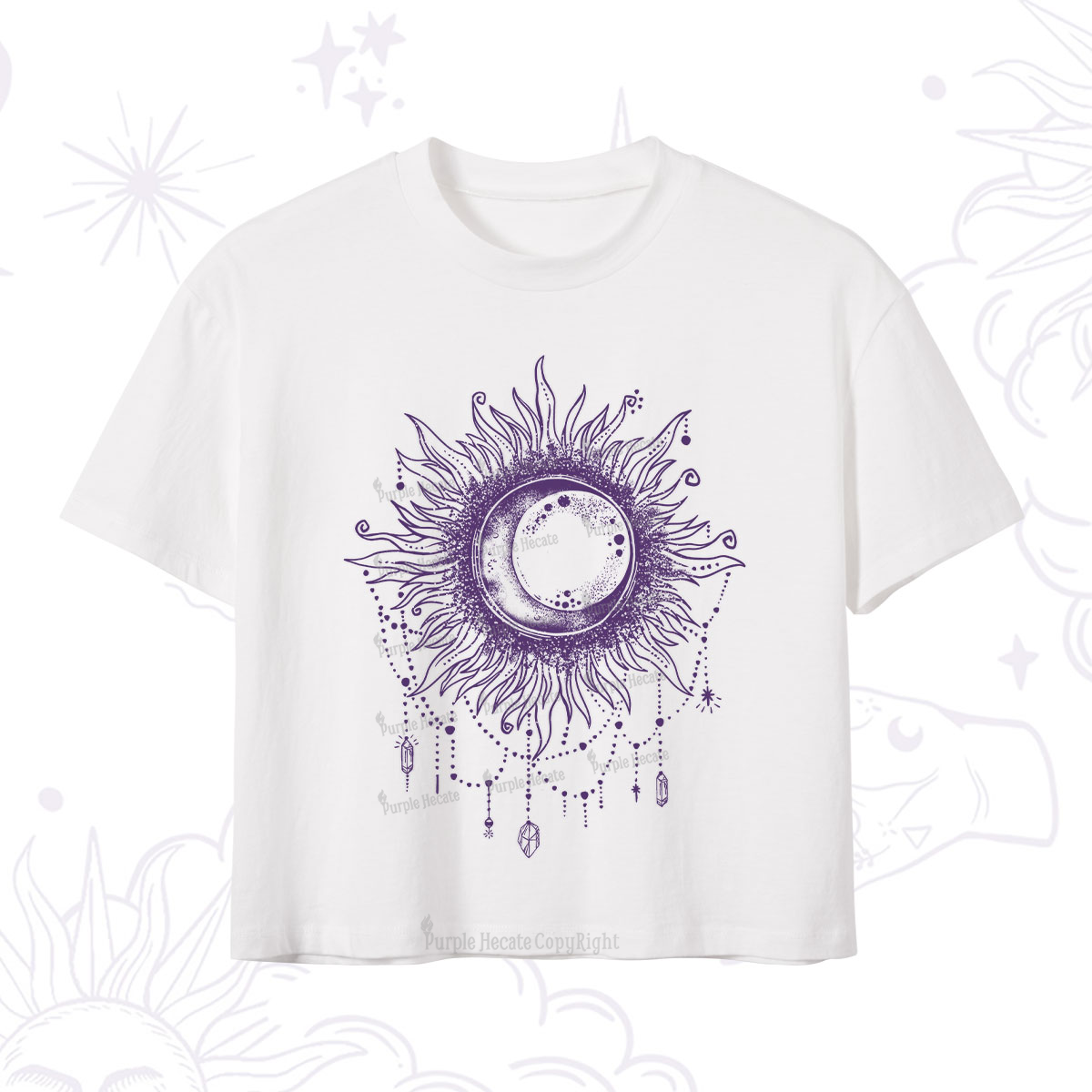 Purplehecate Starry Eye Crop T-Shirt