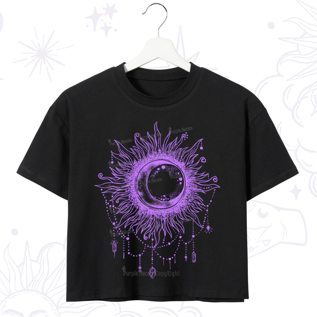 Purplehecate Starry Eye Crop T-Shirt