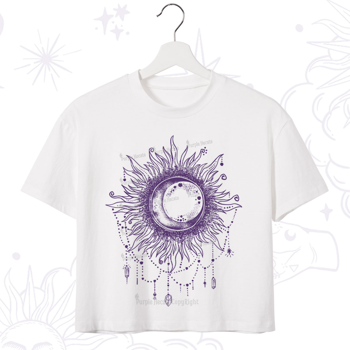 Purplehecate Starry Eye Crop T-Shirt