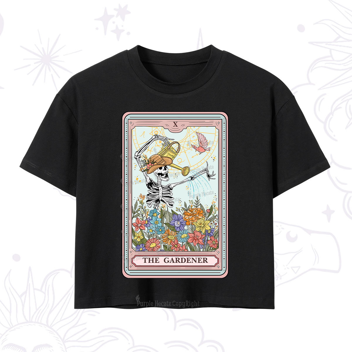 Purplehecate The Gardener Tarot Crop T-Shirt