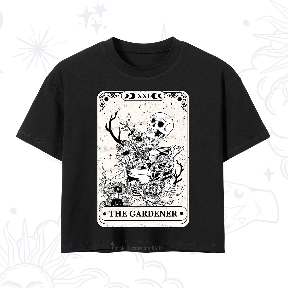 Purplehecate The Gardener Tarot Crop T-Shirt