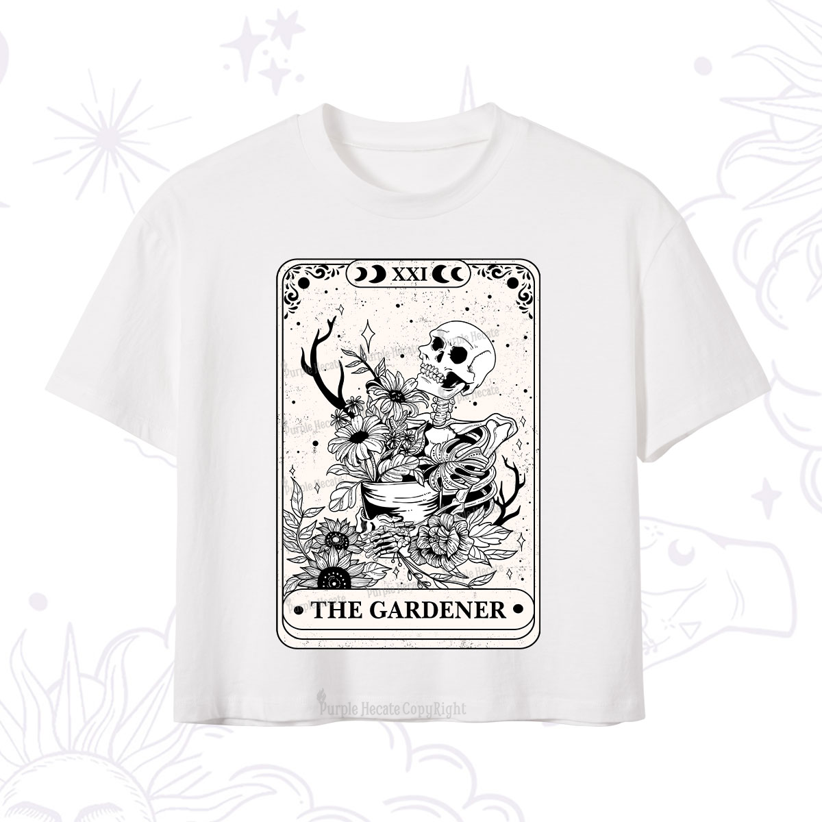 Purplehecate The Gardener Tarot Crop T-Shirt