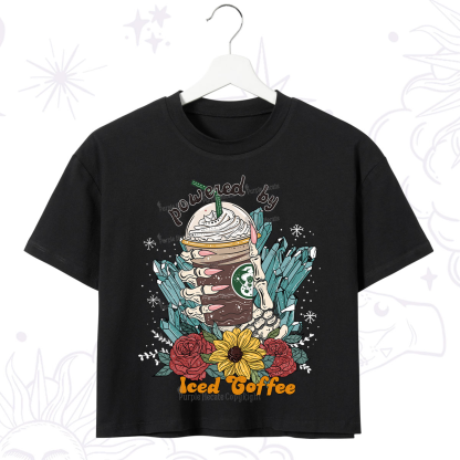Purplehecate Powered By Ice Coffee Crop T-Shirt
