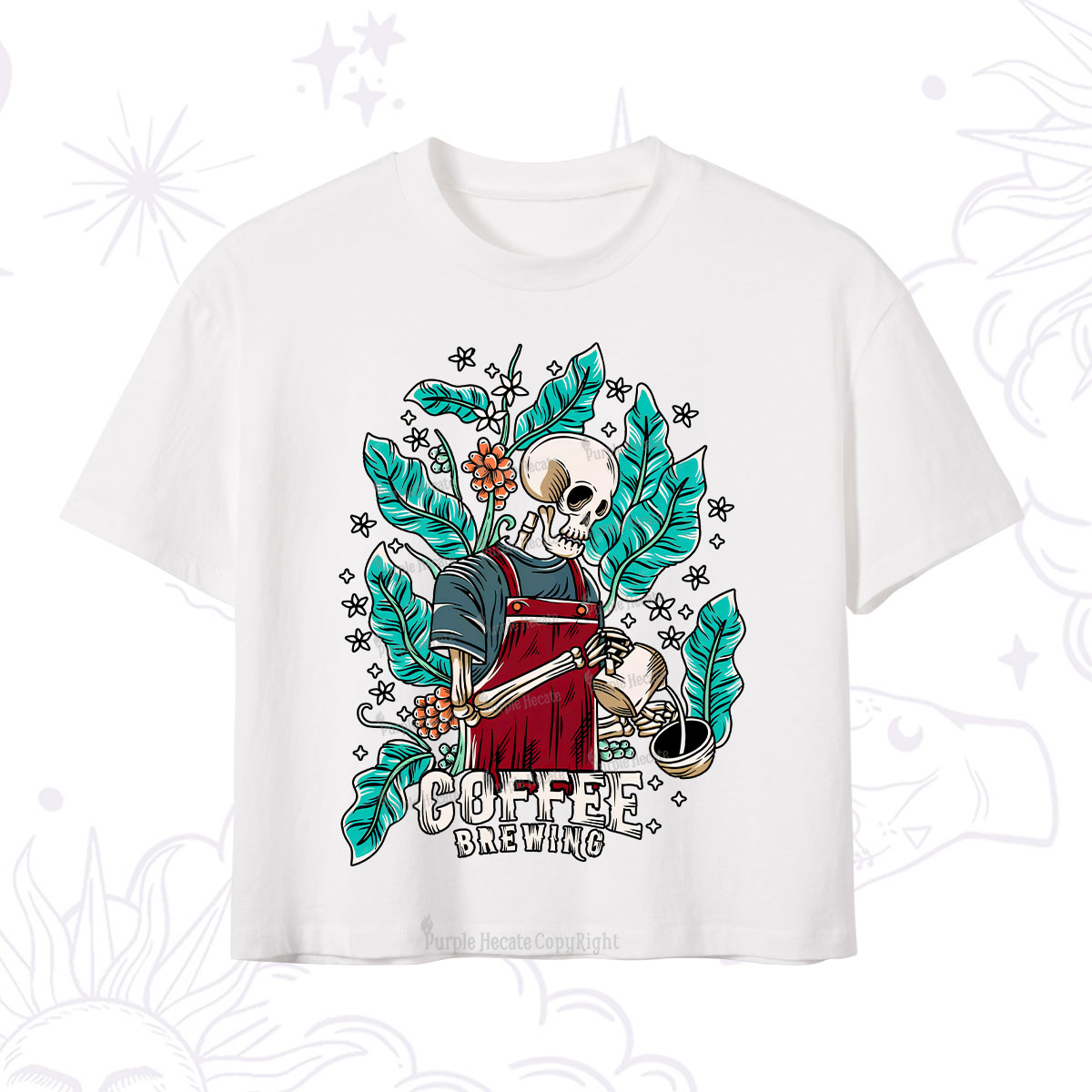 Purplehecate Coffee Brewing Crop T-Shirt