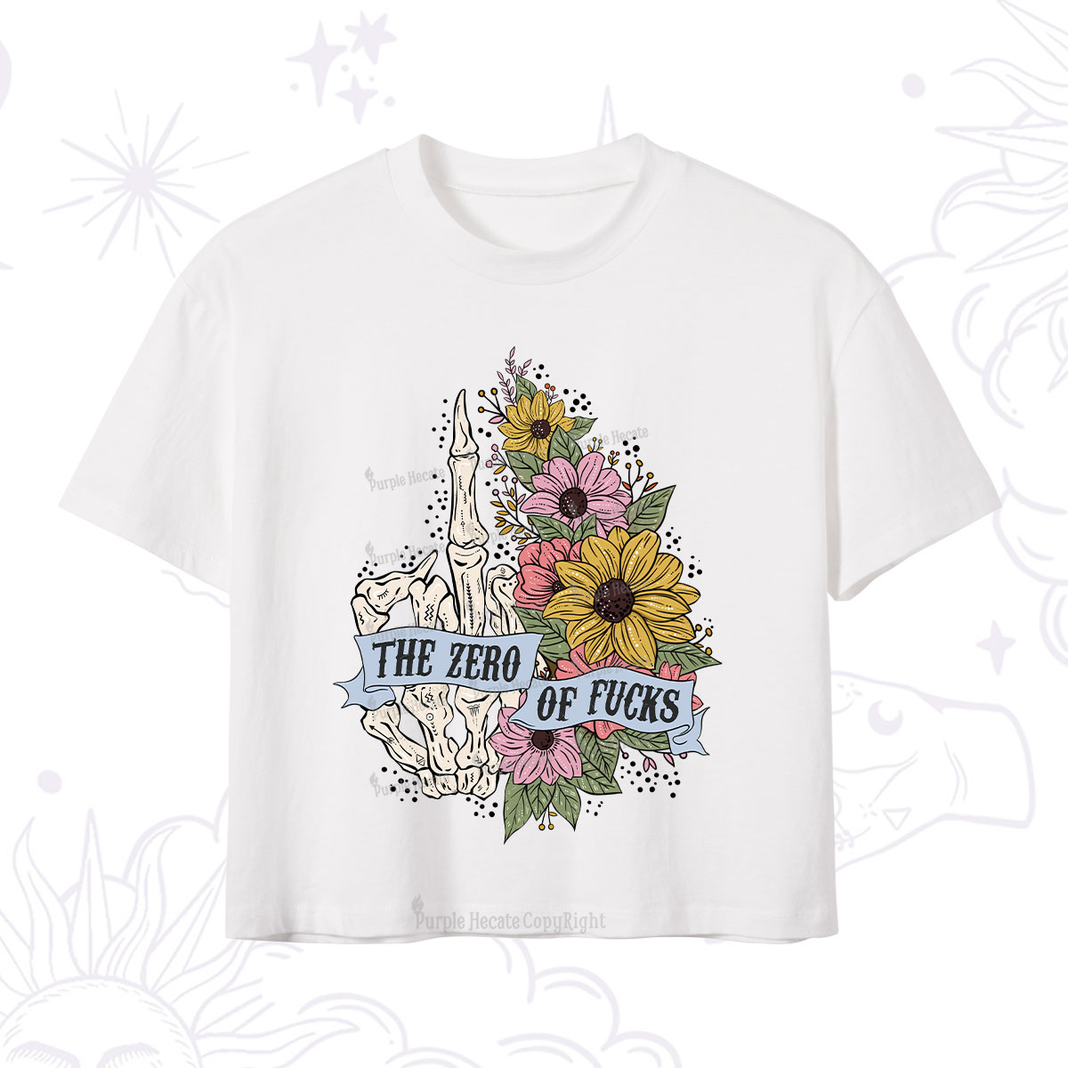 Purplehecate The Zero Of Fucks Crop T-Shirt