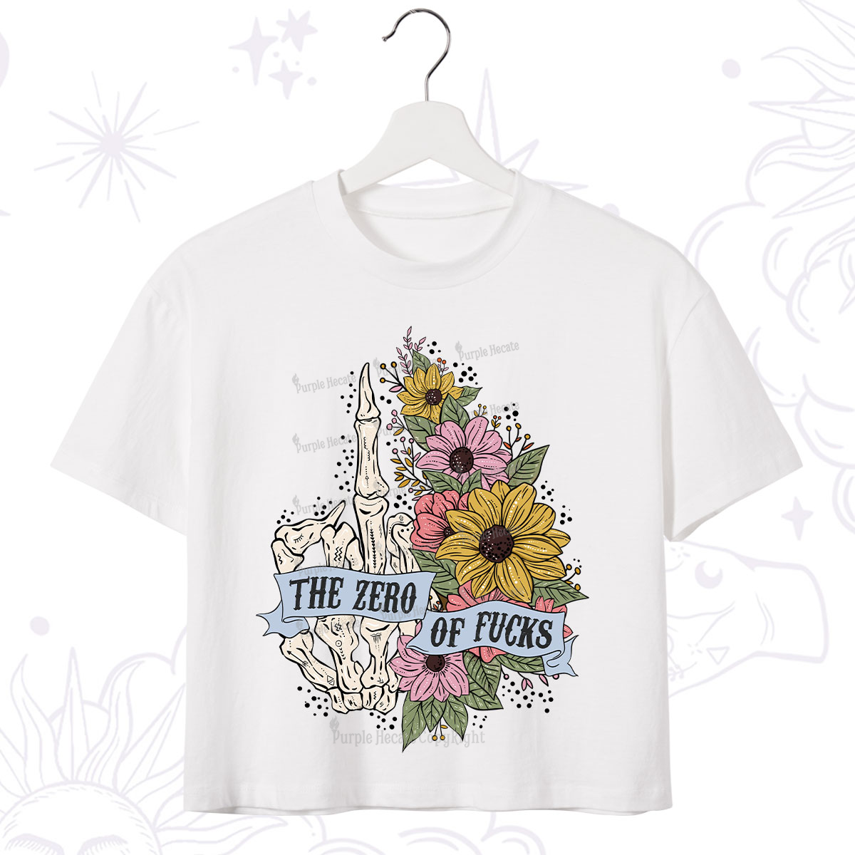Purplehecate The Zero Of Fucks Crop T-Shirt