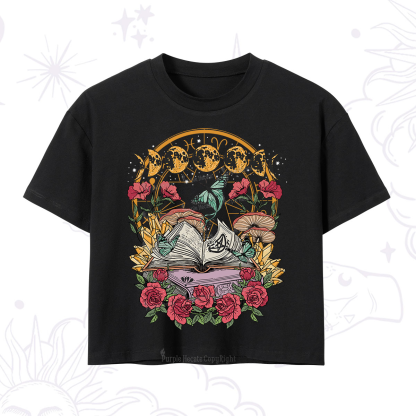 Purplehecate Witchy Book Crop T-Shirt