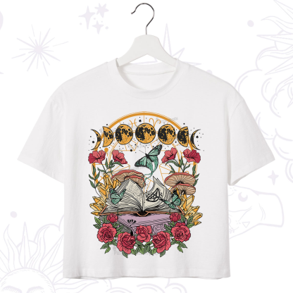 Purplehecate Witchy Book Crop T-Shirt