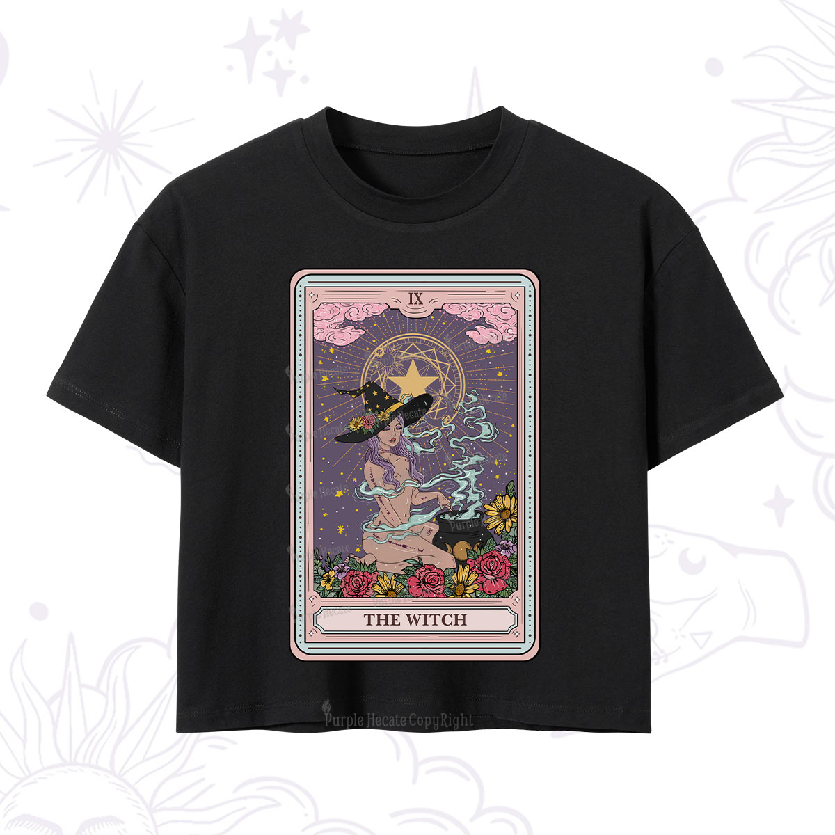 Purplehecate The Witch Tarot Crop T-Shirt