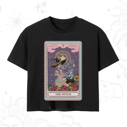 Purplehecate The Witch Tarot Crop T-Shirt