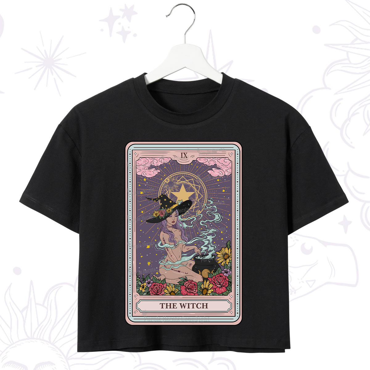 Purplehecate The Witch Tarot Crop T-Shirt