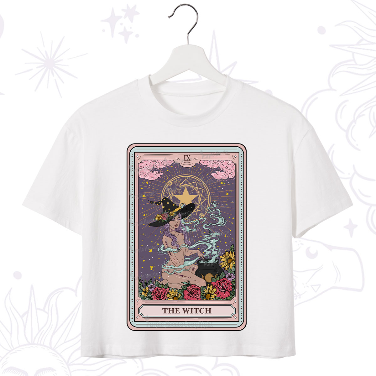 Purplehecate The Witch Tarot Crop T-Shirt