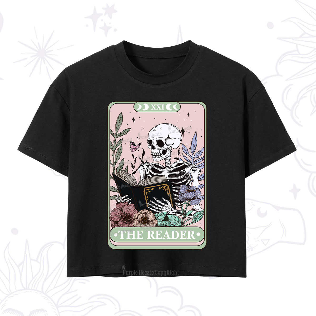 Purplehecate The Reader's Tarot Crop T-Shirt