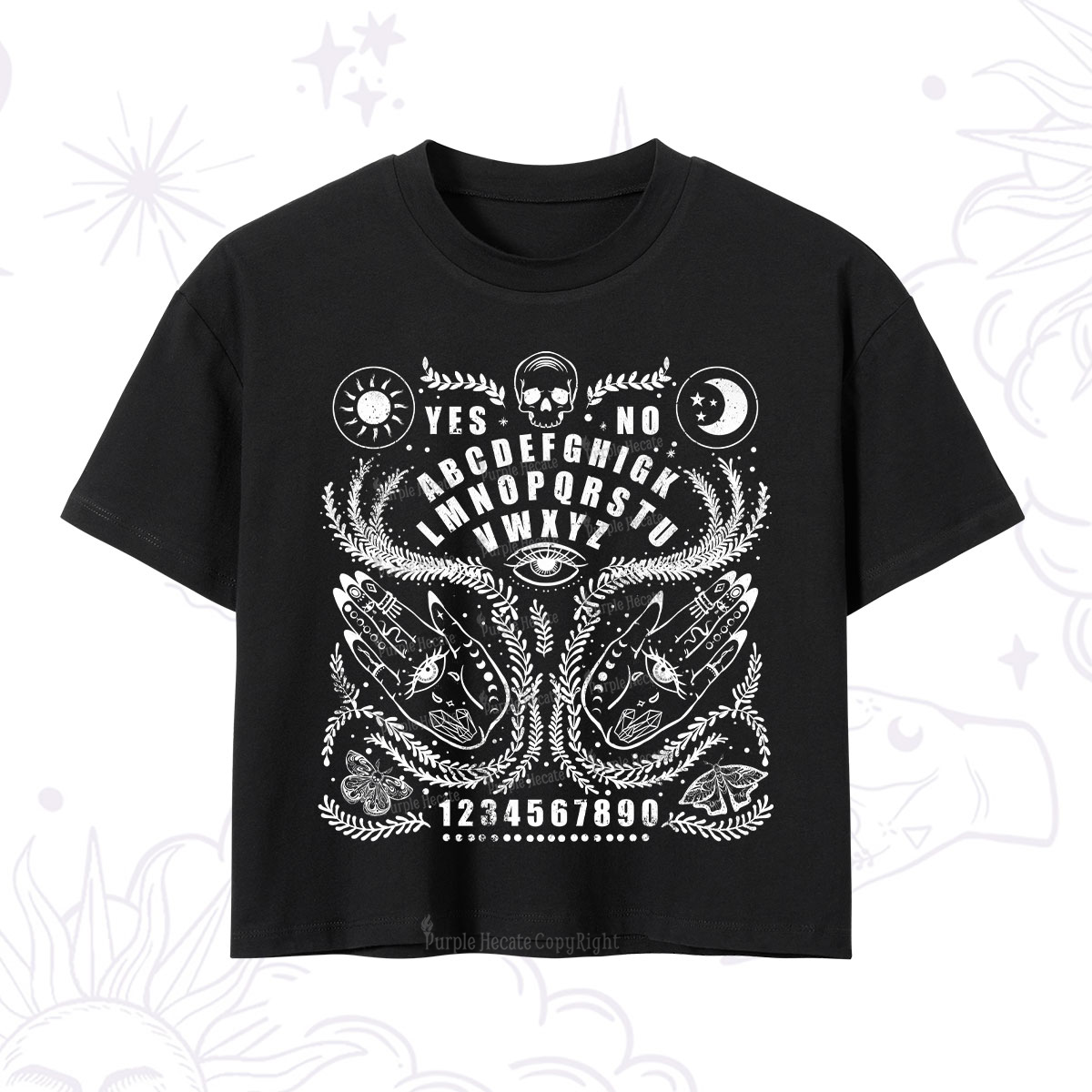 Purplehecate Ouija Spirit Board Crop T-Shirt