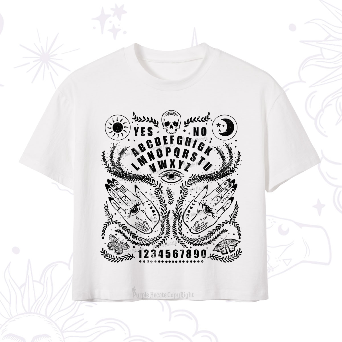 Purplehecate Ouija Spirit Board Crop T-Shirt