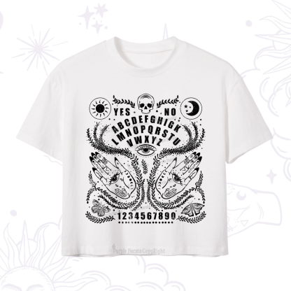 Purplehecate Ouija Spirit Board Crop T-Shirt