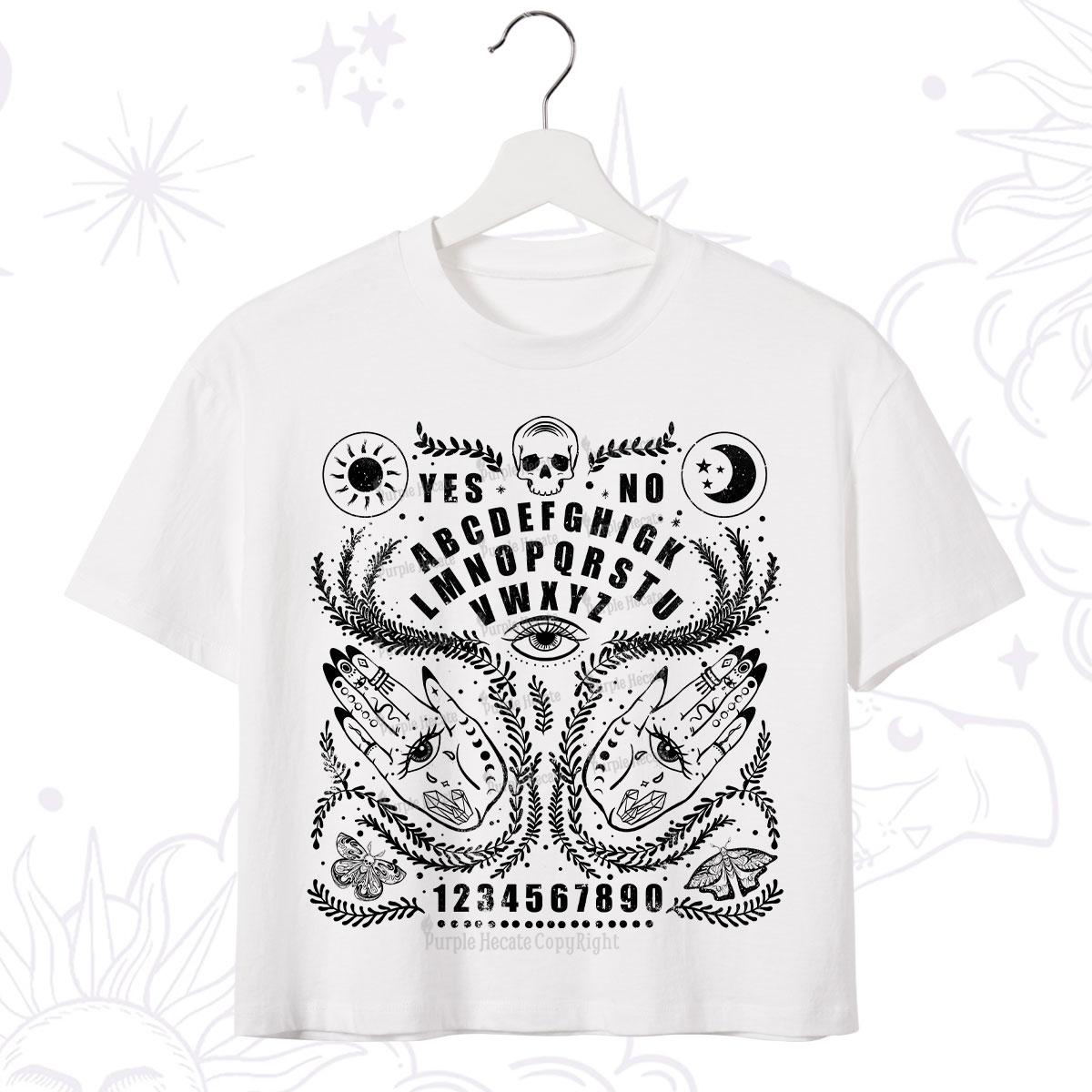 Purplehecate Ouija Spirit Board Crop T-Shirt