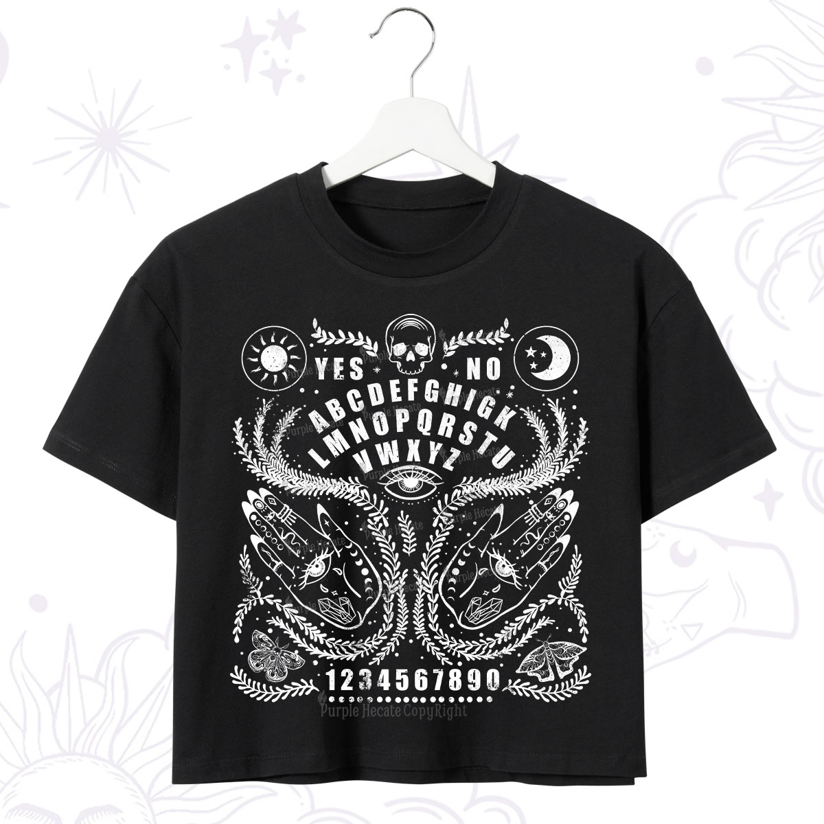 Purplehecate Ouija Spirit Board Crop T-Shirt