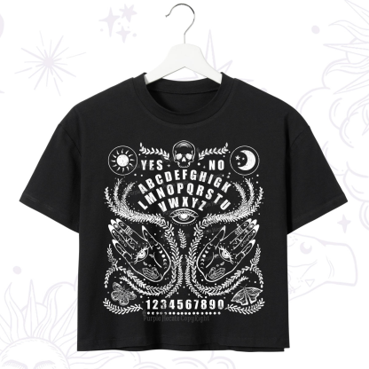 Purplehecate Ouija Spirit Board Crop T-Shirt