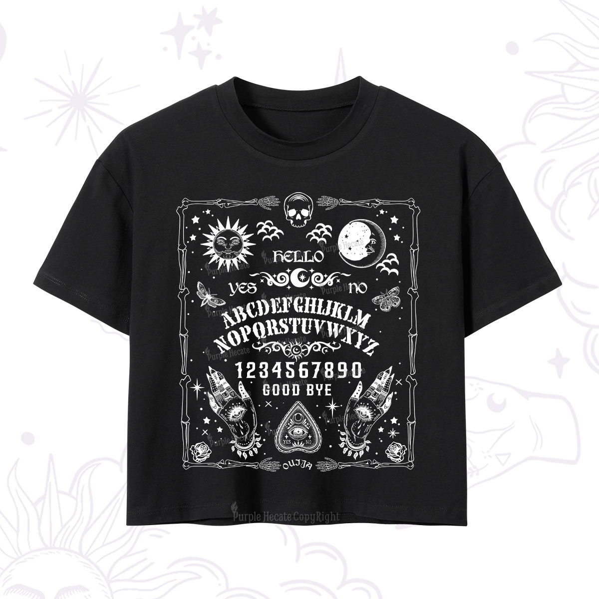 Purplehecate Ouija Board Crop T-Shirt