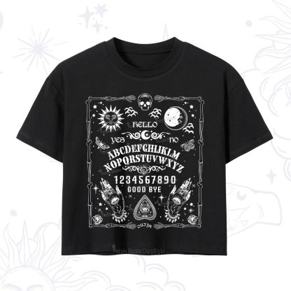 Purplehecate Ouija Board Crop T-Shirt