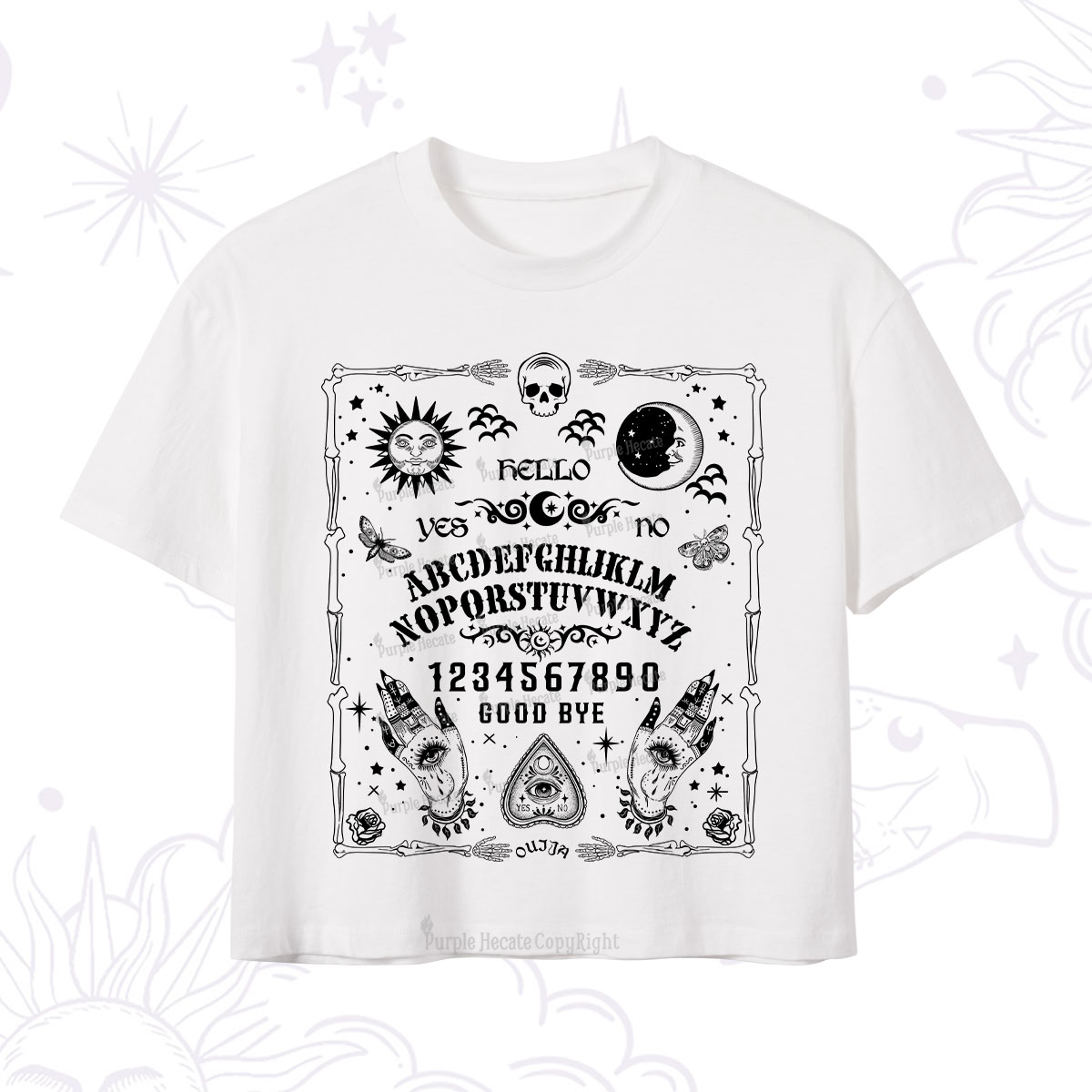Purplehecate Ouija Board Crop T-Shirt
