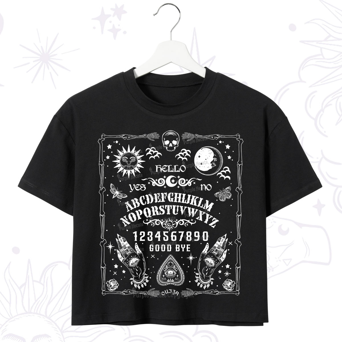 Purplehecate Ouija Board Crop T-Shirt
