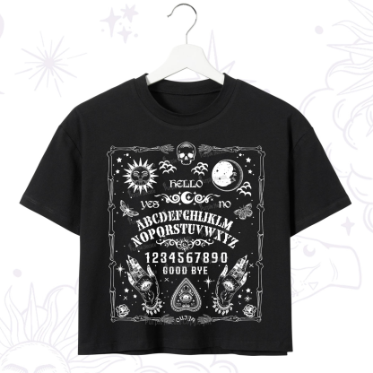 Purplehecate Ouija Board Crop T-Shirt