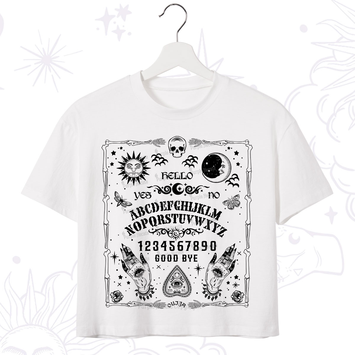 Purplehecate Ouija Board Crop T-Shirt