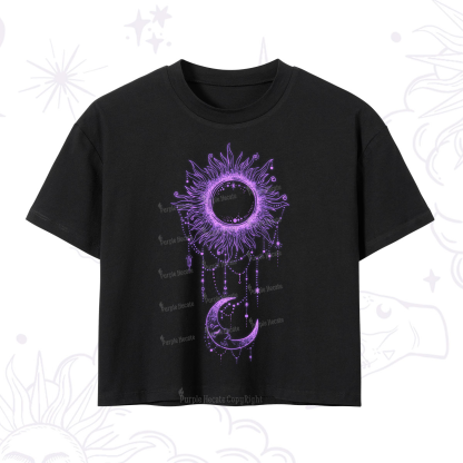 Purplehecate Radiance Of Sun And Moon Crop T-Shirt