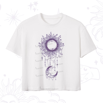 Purplehecate Radiance Of Sun And Moon Crop T-Shirt