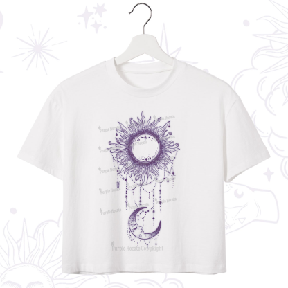 Purplehecate Radiance Of Sun And Moon Crop T-Shirt