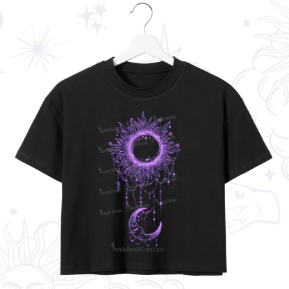 Purplehecate Radiance Of Sun And Moon Crop T-Shirt