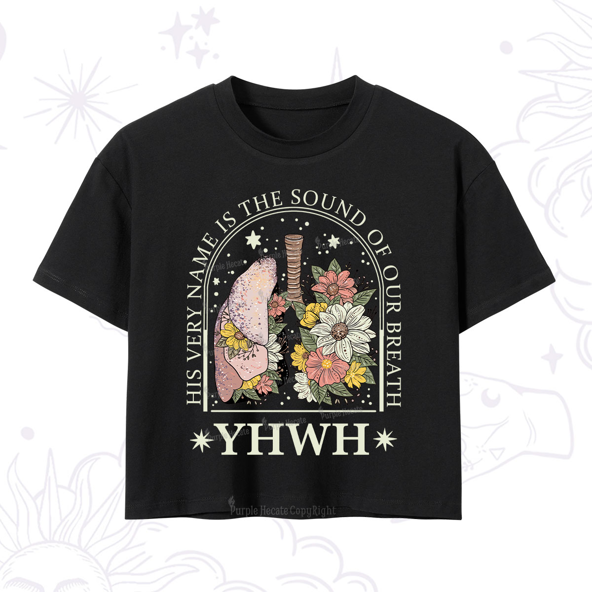 Purplehecate His Very Name Is The Sound Of Our Breath Crop T-Shirt