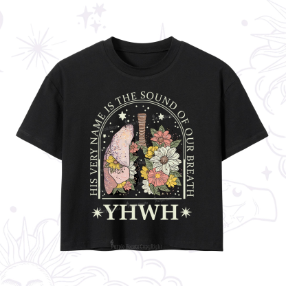 Purplehecate His Very Name Is The Sound Of Our Breath Crop T-Shirt