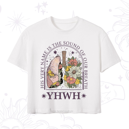Purplehecate His Very Name Is The Sound Of Our Breath Crop T-Shirt