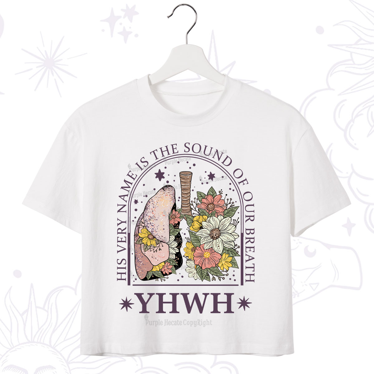 Purplehecate His Very Name Is The Sound Of Our Breath Crop T-Shirt