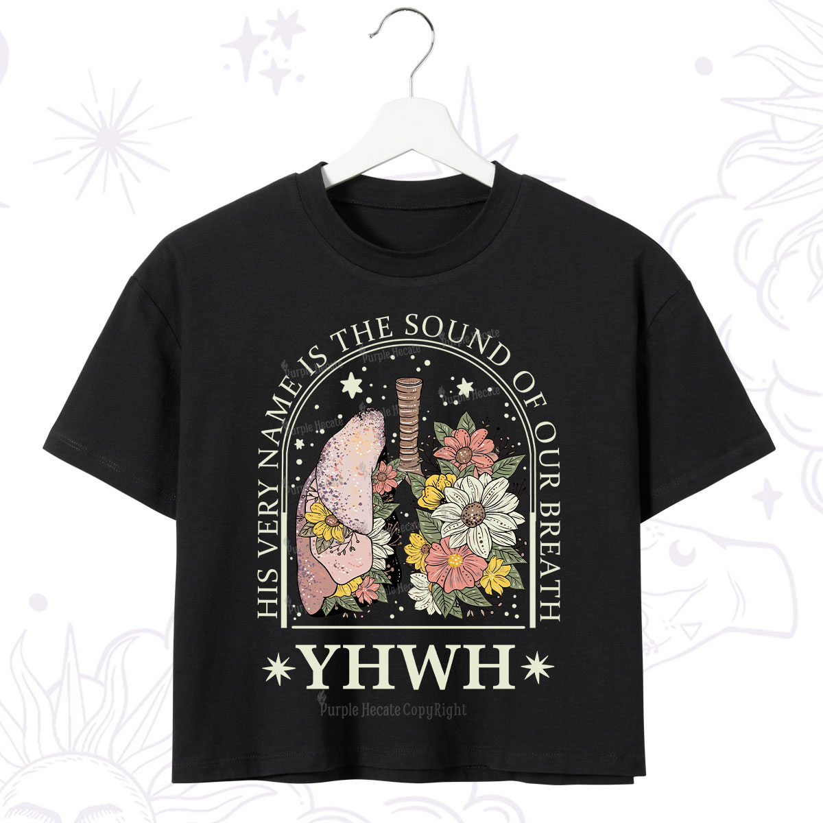 Purplehecate His Very Name Is The Sound Of Our Breath Crop T-Shirt