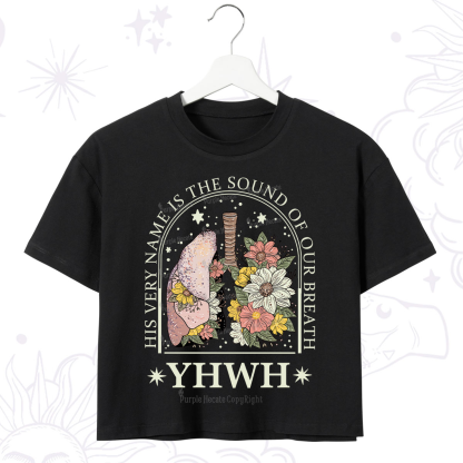 Purplehecate His Very Name Is The Sound Of Our Breath Crop T-Shirt