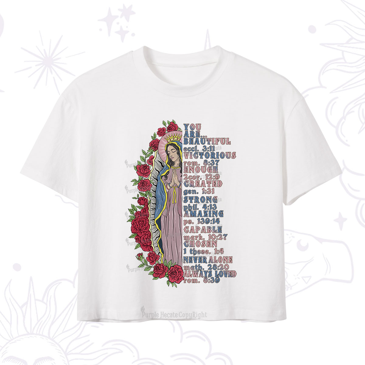 Purplehecate Biblical Blessings Crop T-Shirt