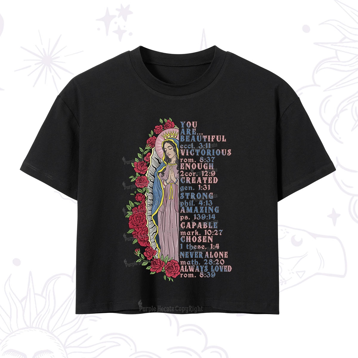 Purplehecate Biblical Blessings Crop T-Shirt