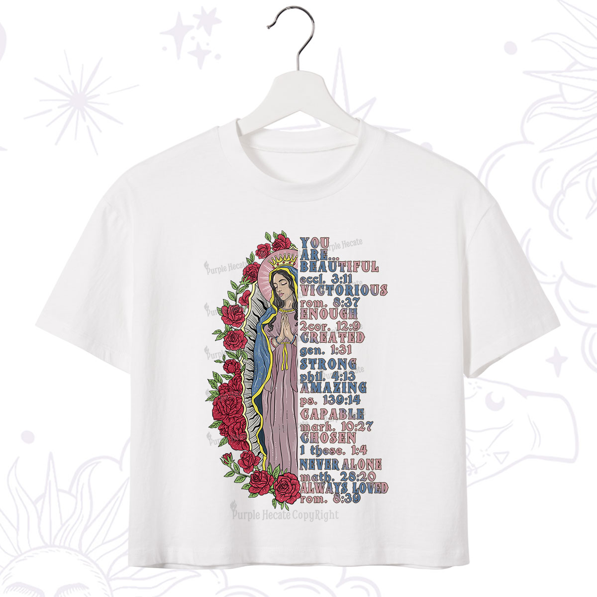 Purplehecate Biblical Blessings Crop T-Shirt